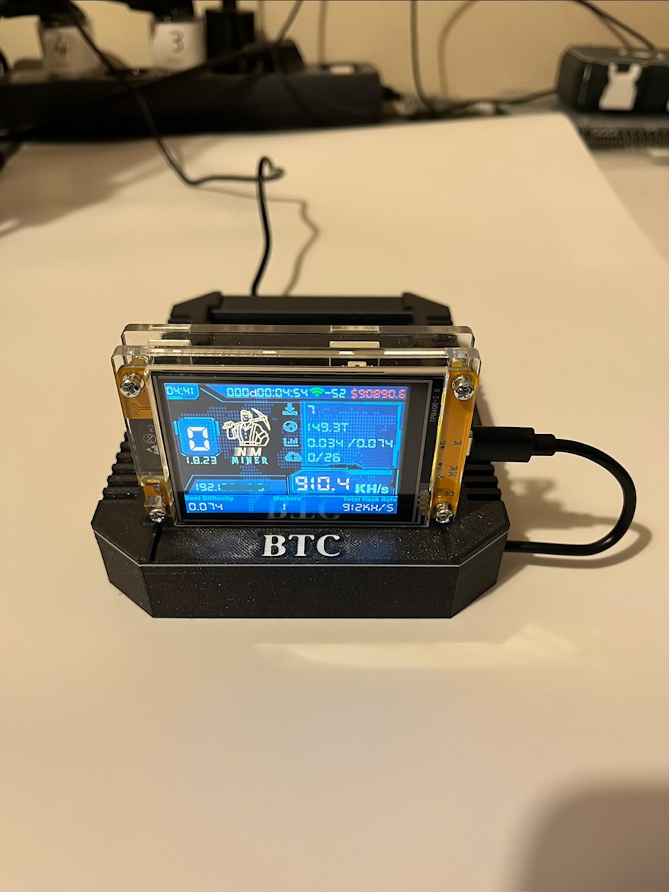 NM Nerd Miner 3 and 5 Rig base stand holder One shot miner Bitcoin ESP32 2.8"