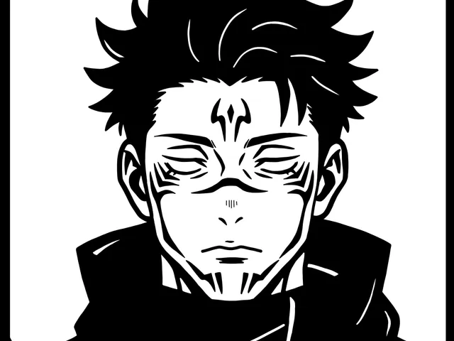 Sukuna Flat Relief - Anime Wall Decor (Easy Print, Paint-Ready)