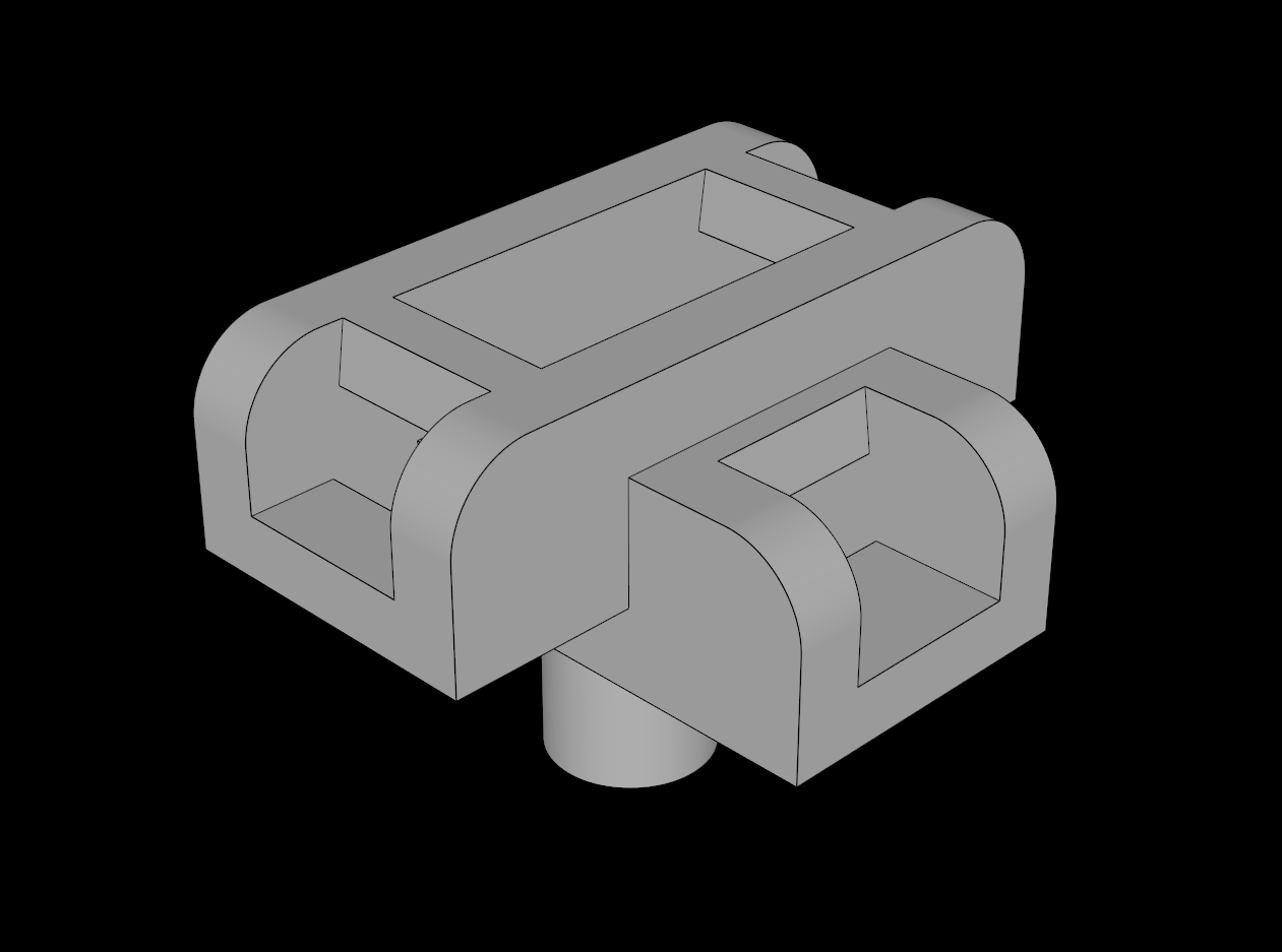 Lego Compatible (19141.dat) Minifig Scabbard for Two Swords with Bar