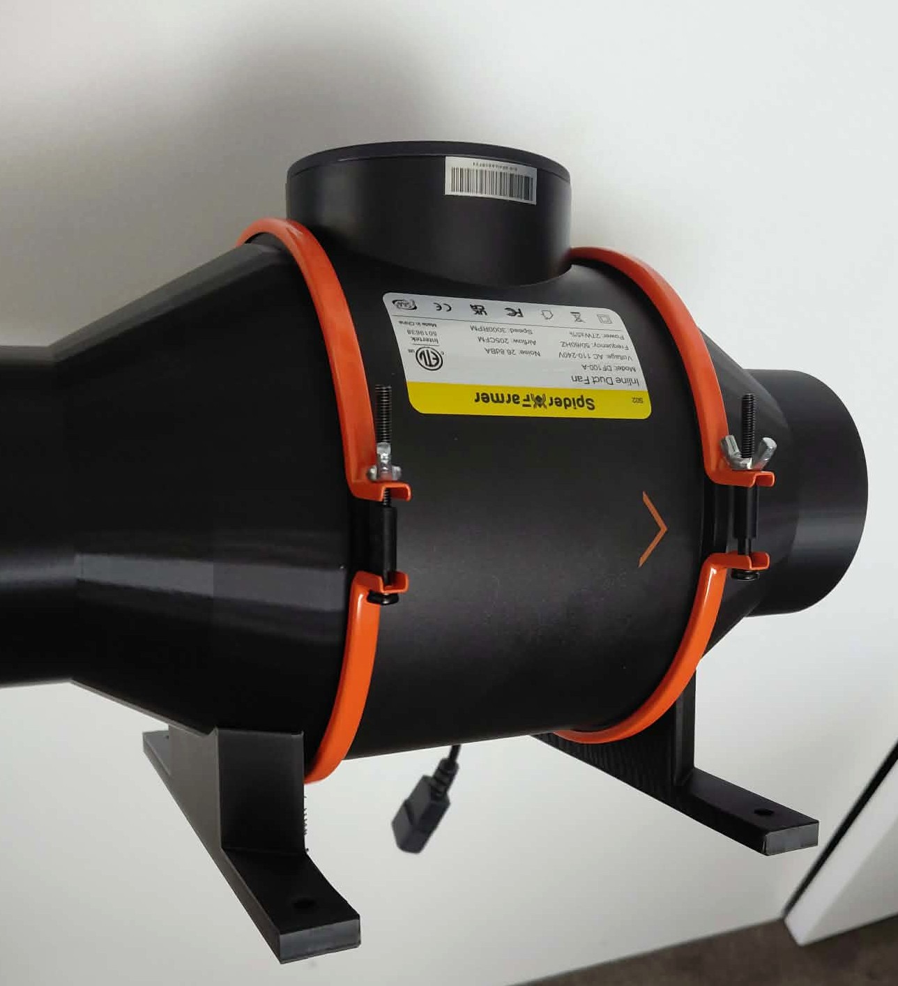 SPIDER FARMER 100mm 4" Inline Fan - Duct Collar / Flange / Vent Cover (GROZY VIVOSUN MARS-HYDRO)