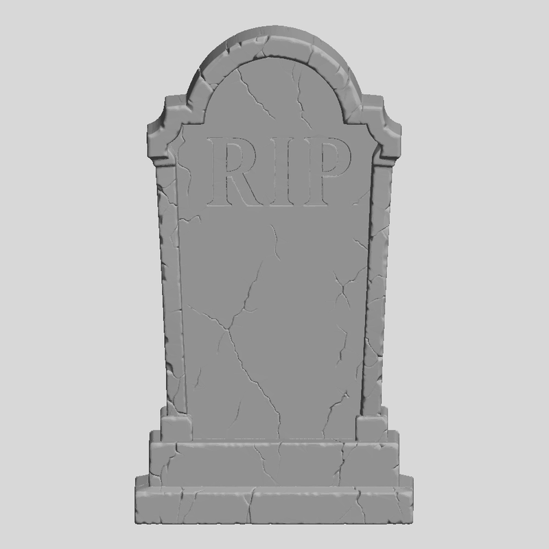 Cracked Gravestone – RIP Tombstone (Halloween Decor) by BySCM ...