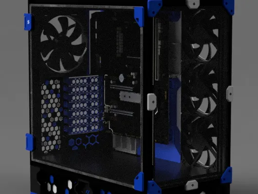 Rear Panel W/ 3X 120mm Fan Mounting Points