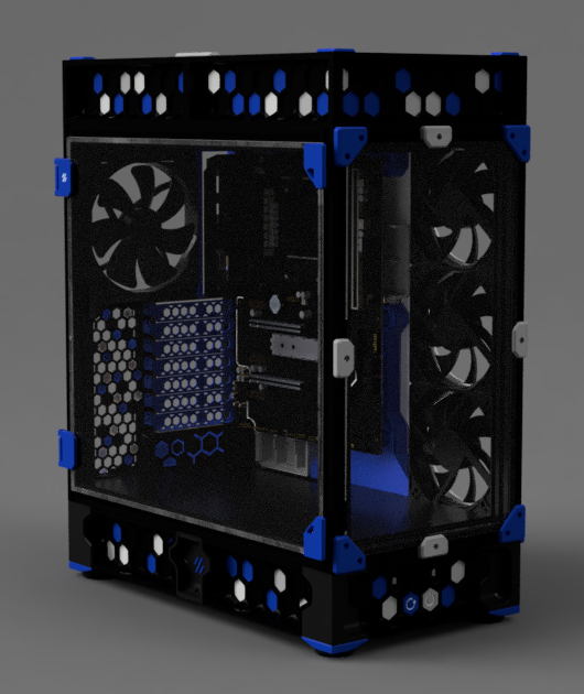 Rear Panel W/ 3X 120mm Fan Mounting Points
