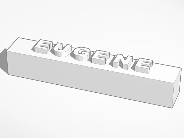 Name tag for fish or plaque for Item