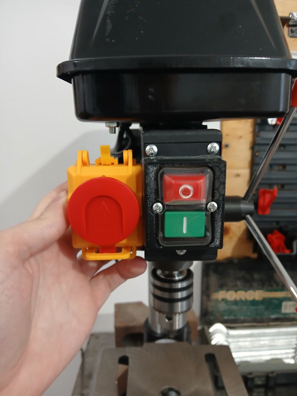 cover instead of emergency button