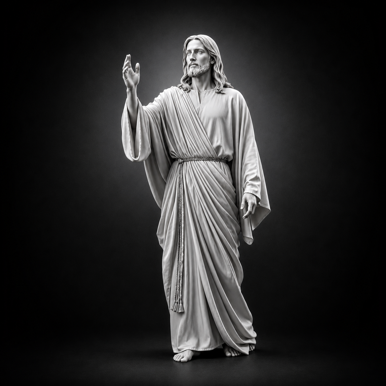 Jesus Christ Blessing Statue STL | Christian Religious Sculpture | Catholic 3D Print Model