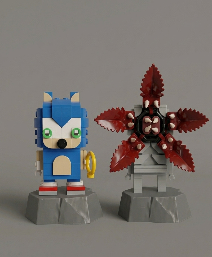 Rock Style Display Stand for Lego Brick Headz