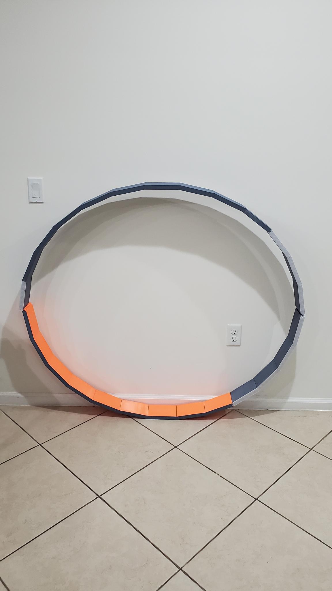 12 Feet loop by 4 inches wide. For Aluminum Roll Flashing magnetic loop antenna.
