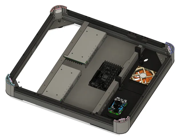 Peopoly Magneto X - Raspberry Pi, ToqueCAN & Fan Electronics Bay Mount
