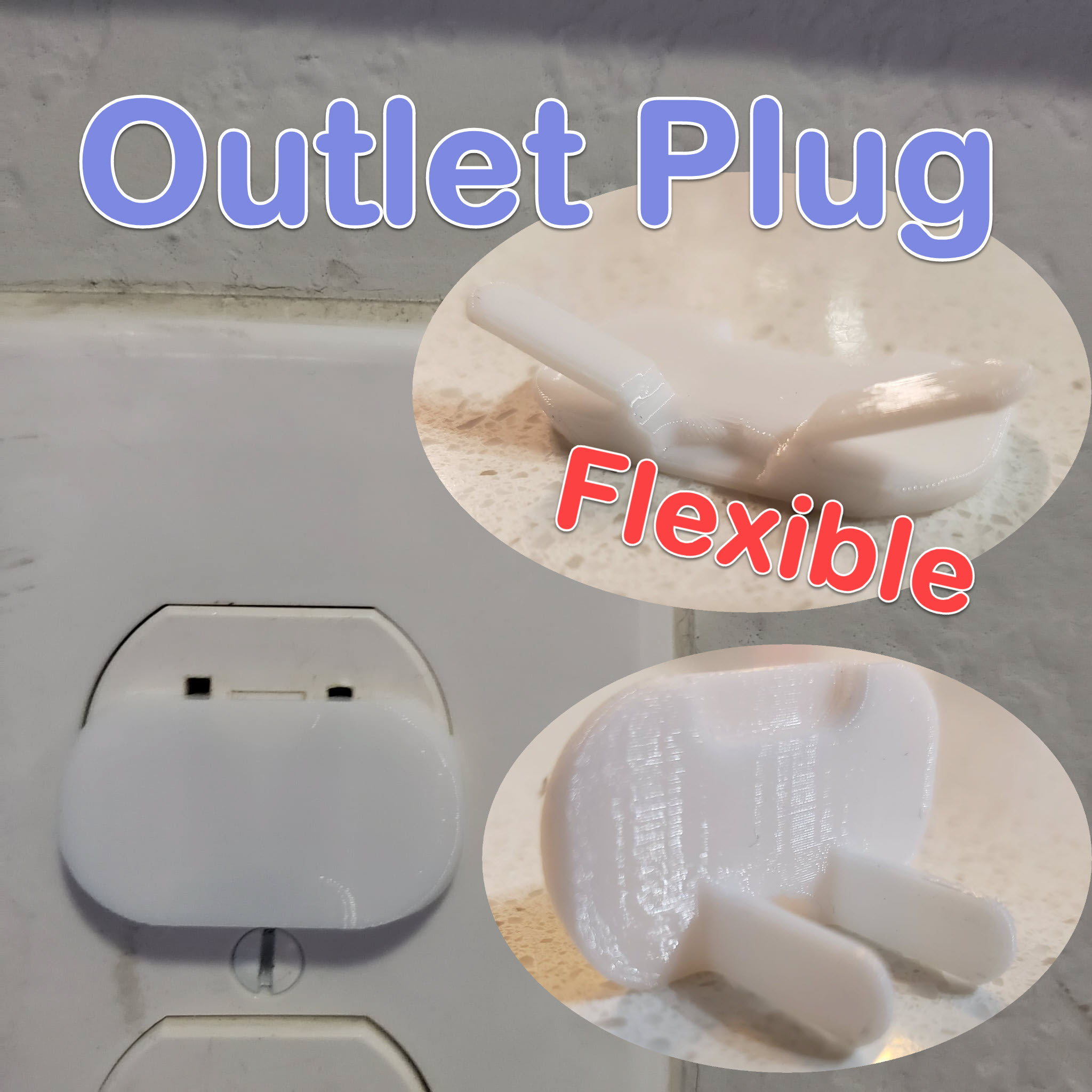 Outlet Cover Safety Plug (Easy Removal) No-supports