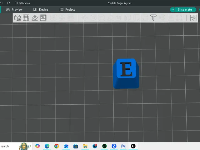 "E" keycap