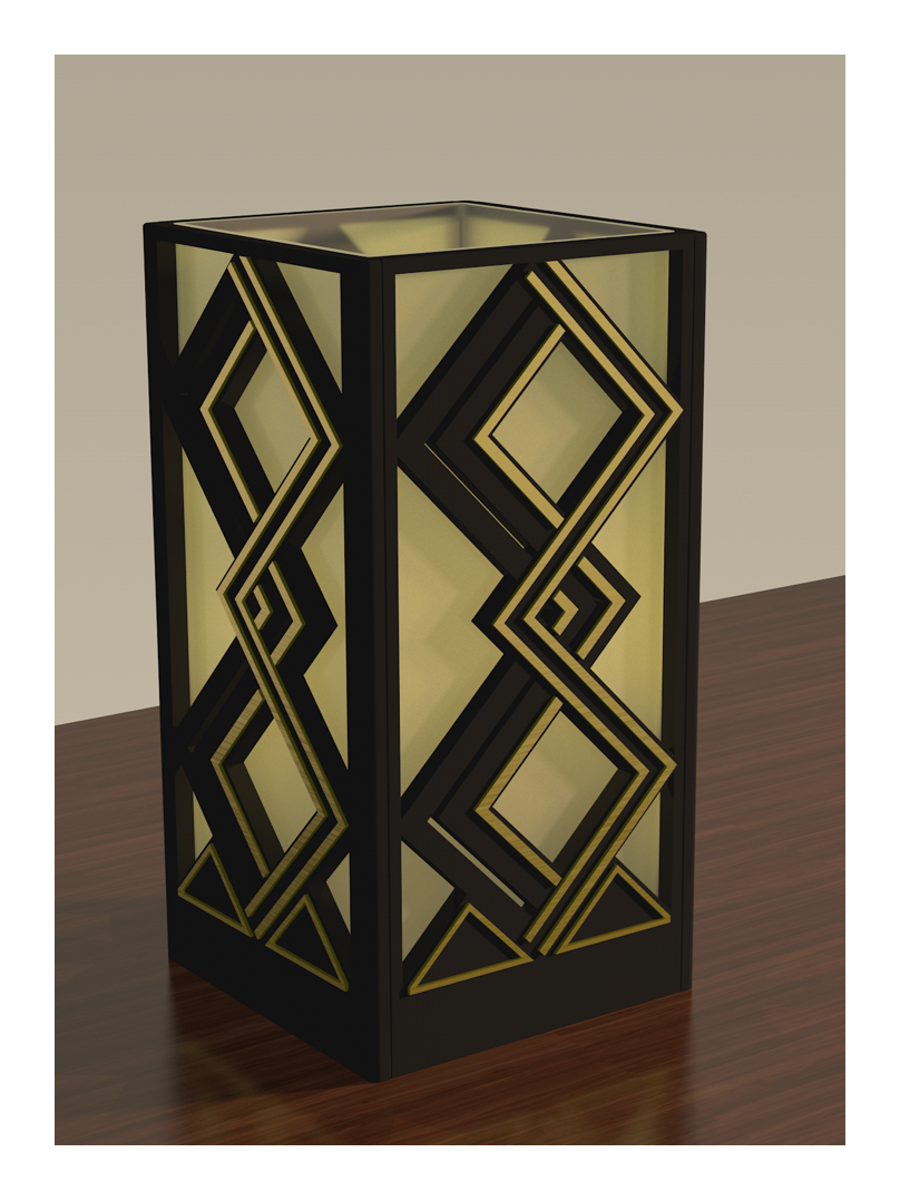 Art Deco Lampshade 4 for Ikea GRÖNÖ Lamp