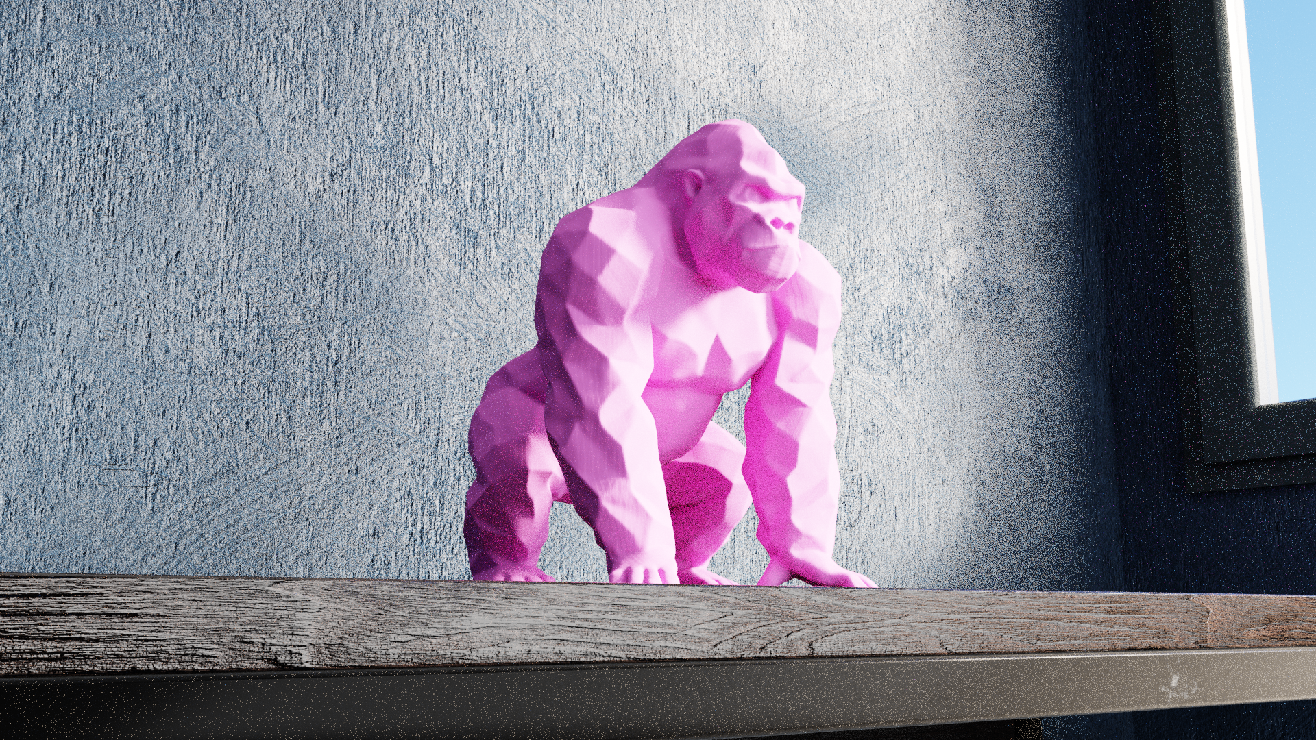 Miniatura 2 do modelo 3D Low Poly Gorilla