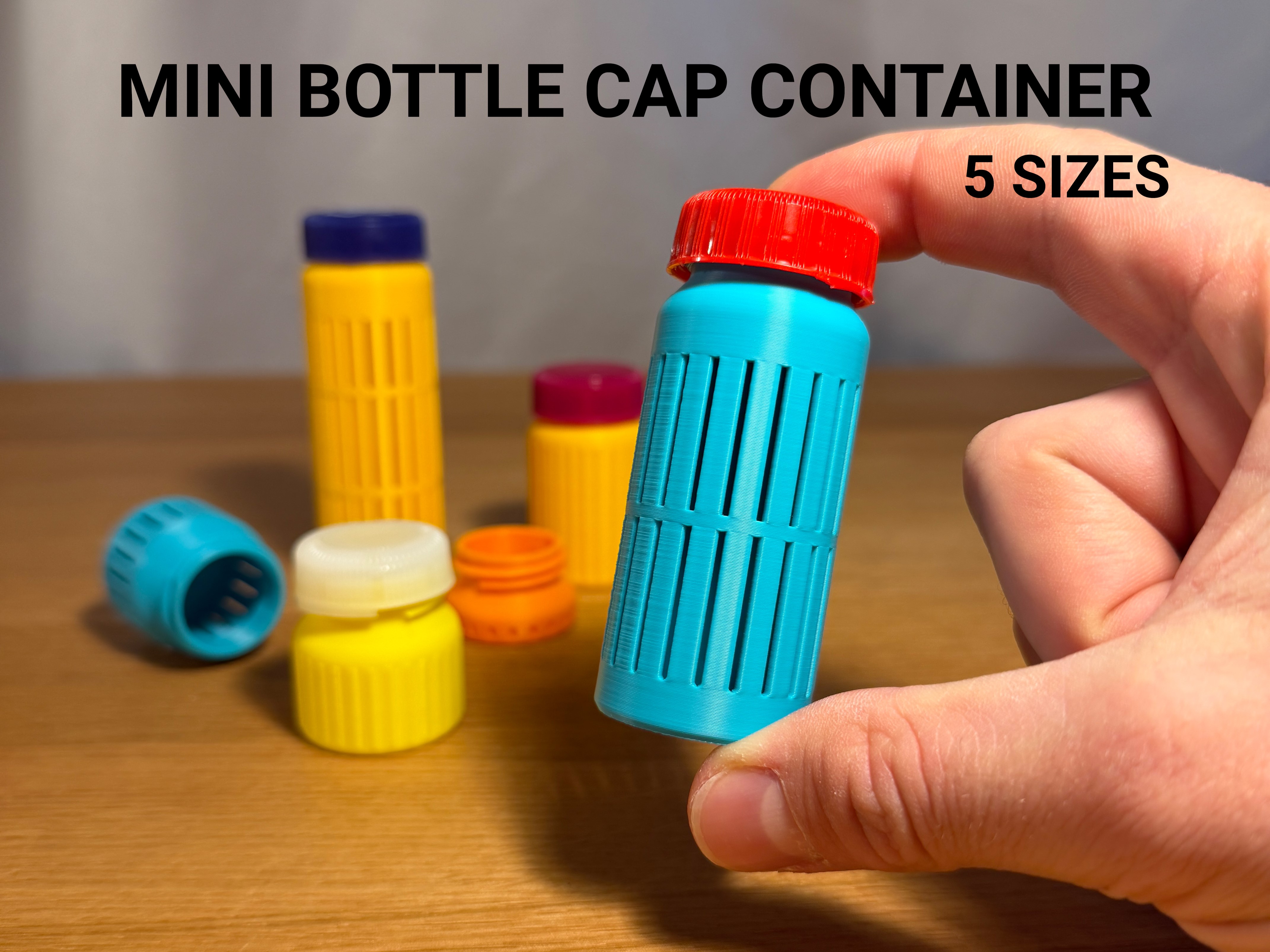 Mini Bottle Cap Container