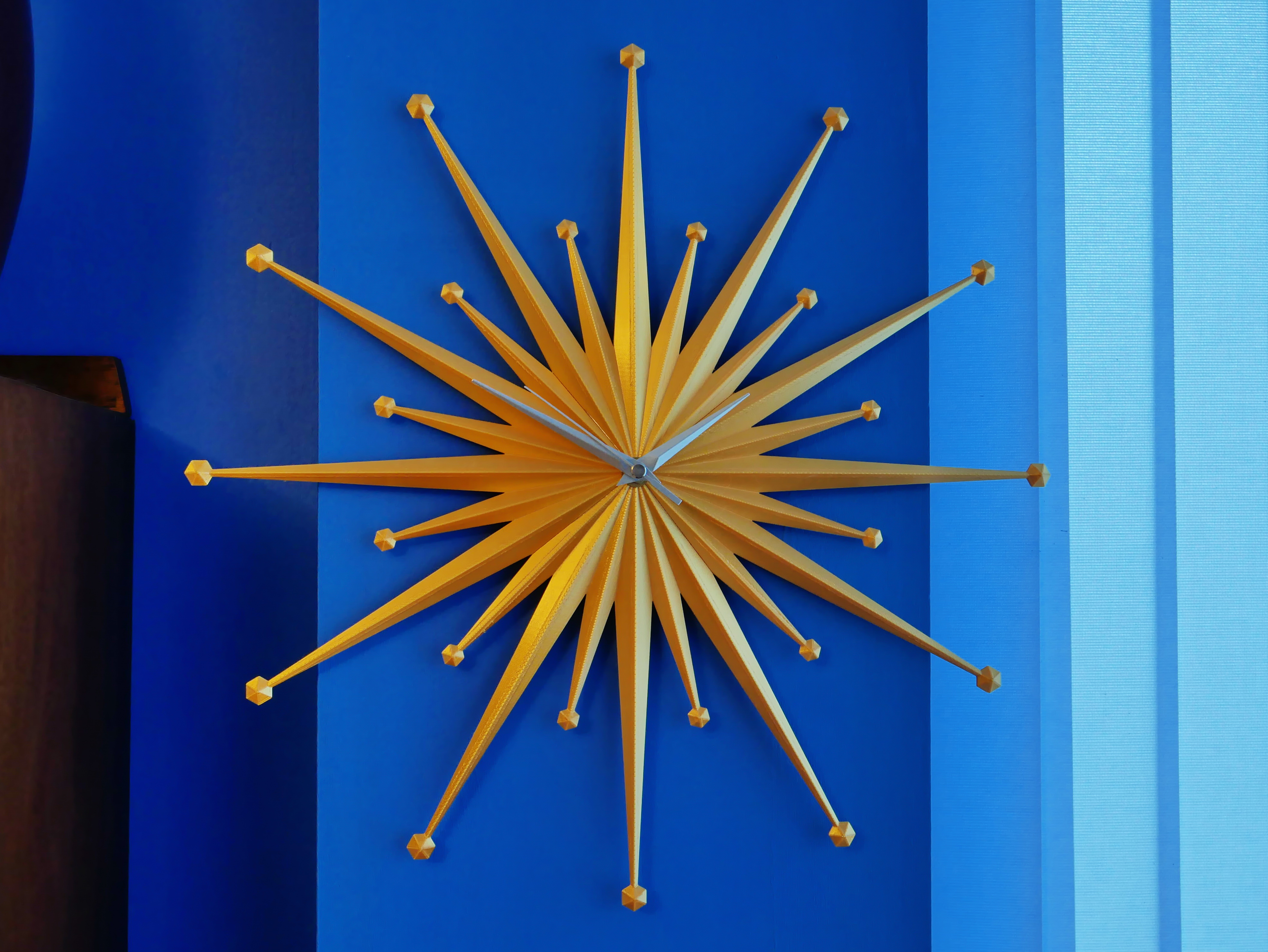 Large Mid-Century Starburst Clock (400mm/16")