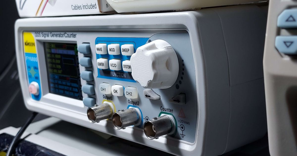 Knob for FY6800 Function Generator by NNNI Download free STL model