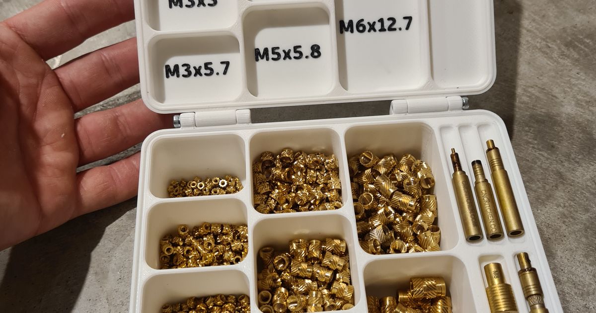 Threaded Insert Box by mjseabright Download free STL model