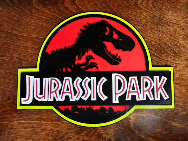 Jurassic Park Logo (multi-material)