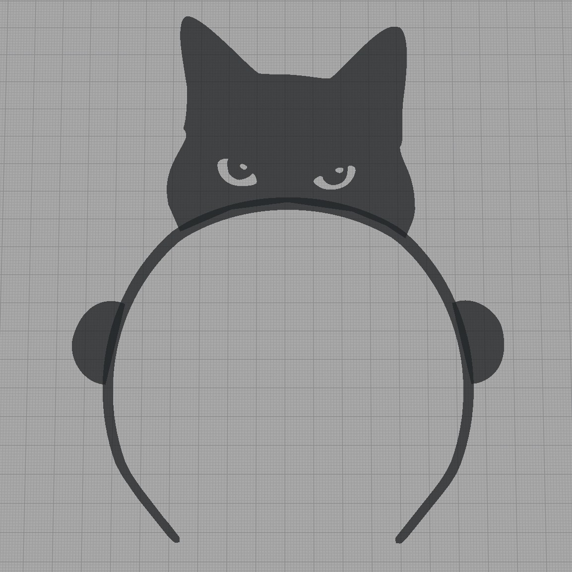 Angry Guard Cat headset remix 3D model thumbnail