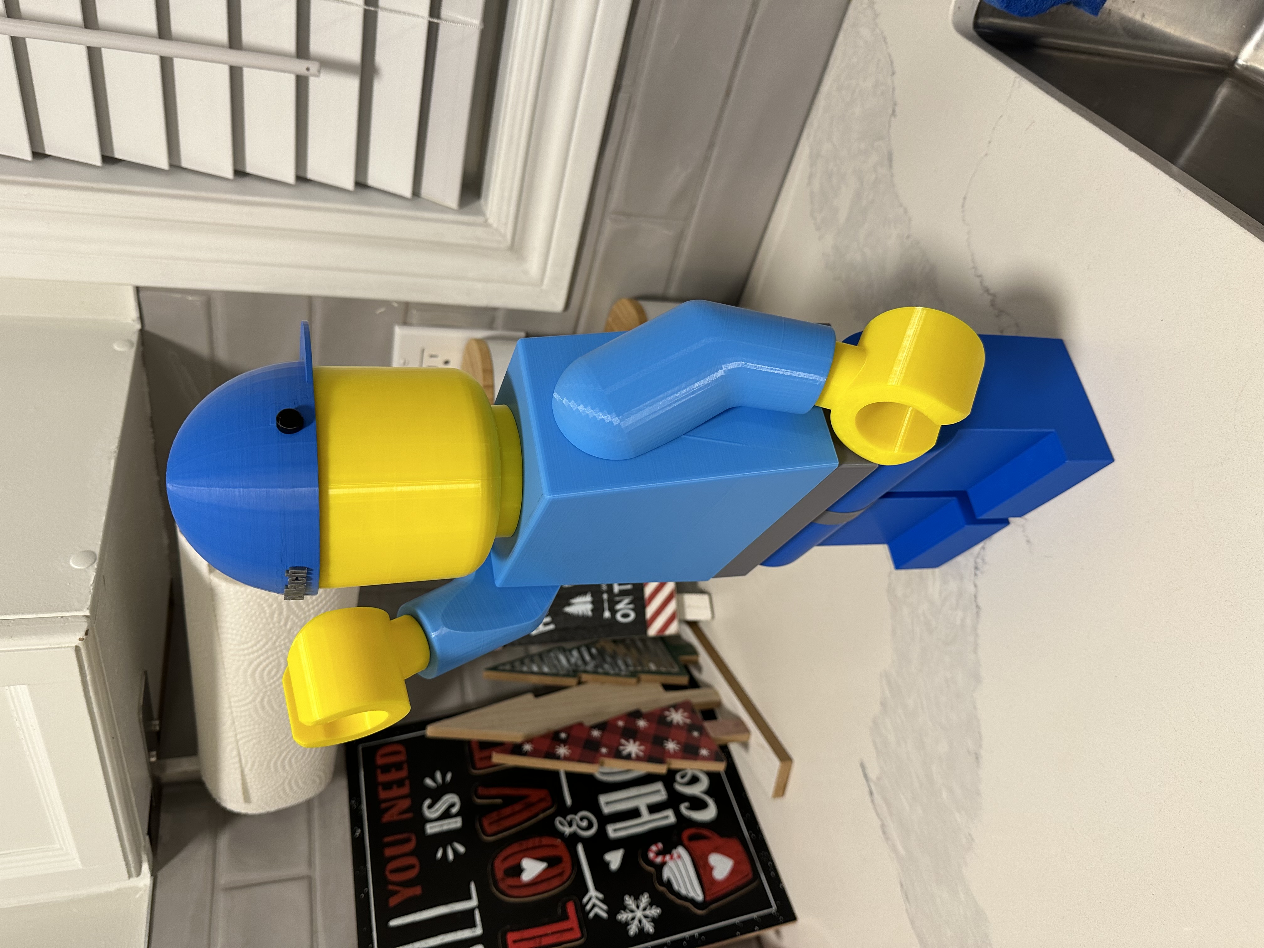 Giant Lego man Hard Hat