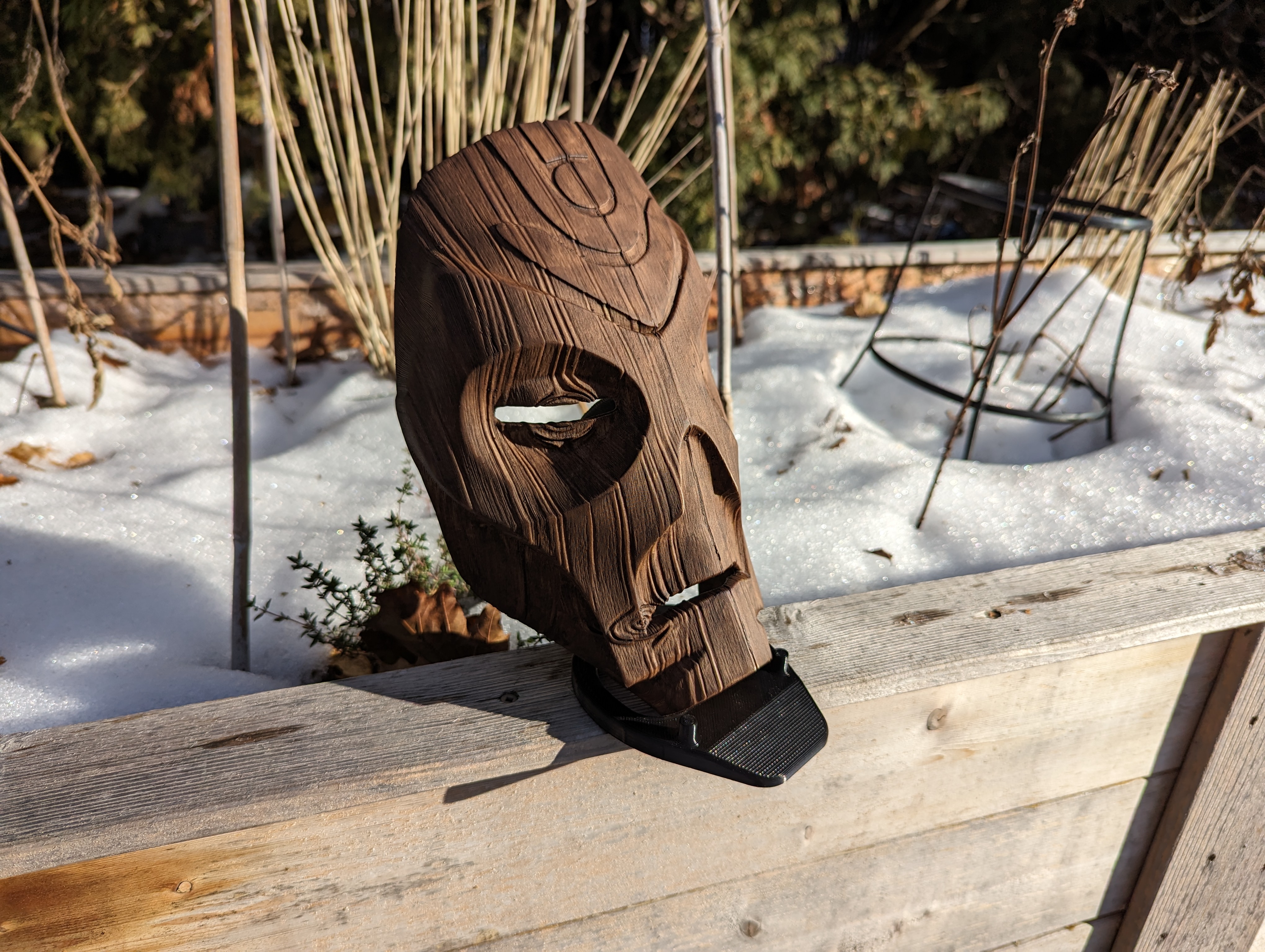 Skyrim Dragon Priest Wooden Mask 3D model thumbnail