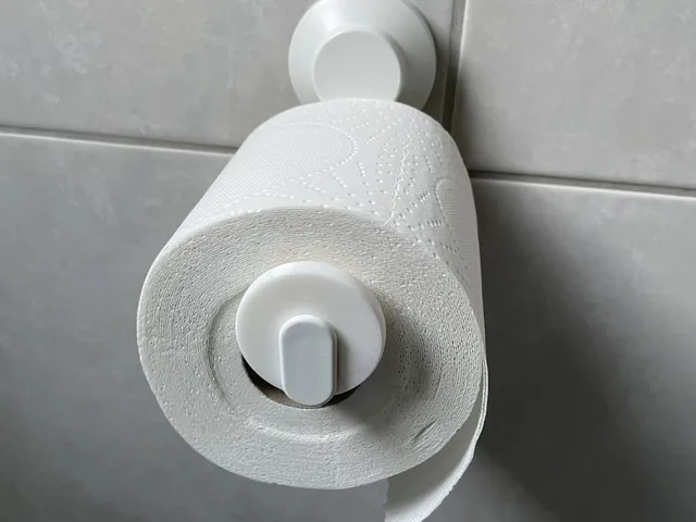 Toilet Paper Roll Retainer / End Cap - For IKEA Suction Cup Holder