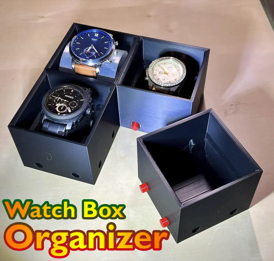 Watch storage box - customizable by Roman | Download free STL model ...