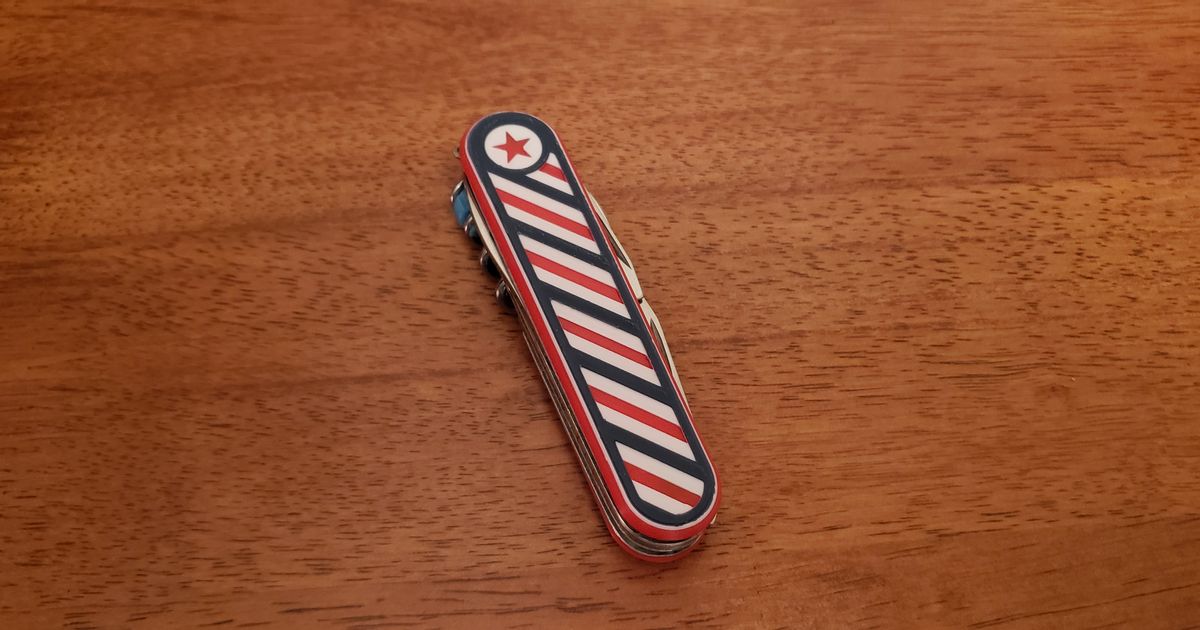 Striped Pattern 91mm Swiss Army Knife Replacement Scales by