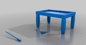 Pool Table with Billiard Balls, Cue Ball, and a Cue Stick by Jackson S ...
