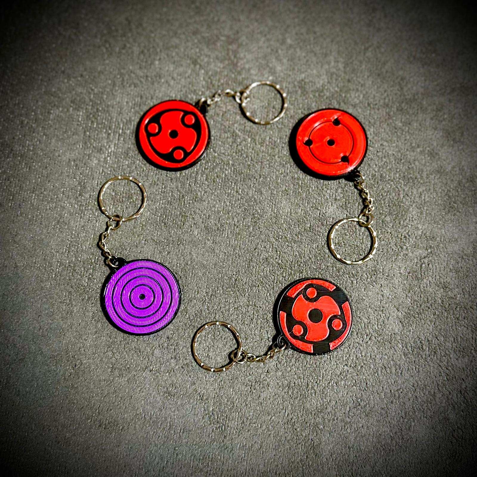 Madara Mangekyo Sharingan and Eternal Mangekyo Keychain / LLavero Mangekyo sharingan y eterno  de Madara