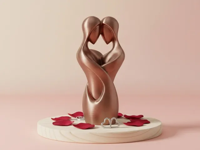 Two Souls, One Thought - Abstract Couple Sculpture