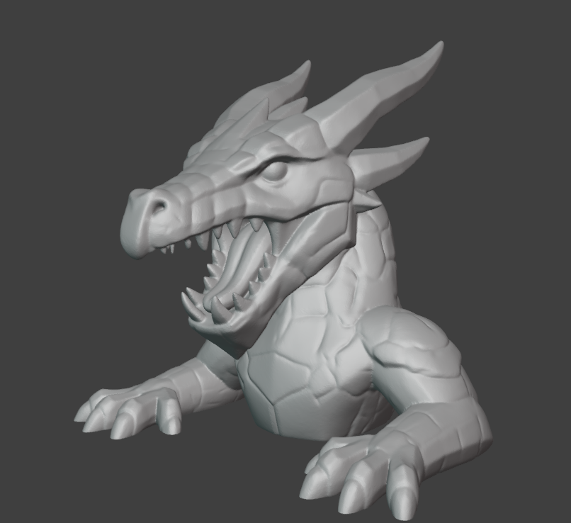 Miniatura 2 do modelo 3D dragon statue