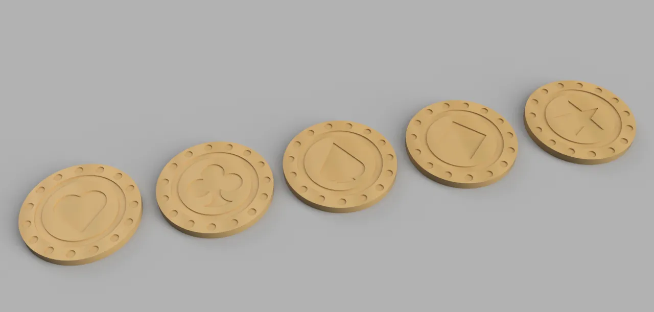 Žolík card game playing chips by Eddy | Download free STL model ...