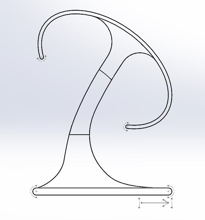 Minimalist Watch Stand with longer base