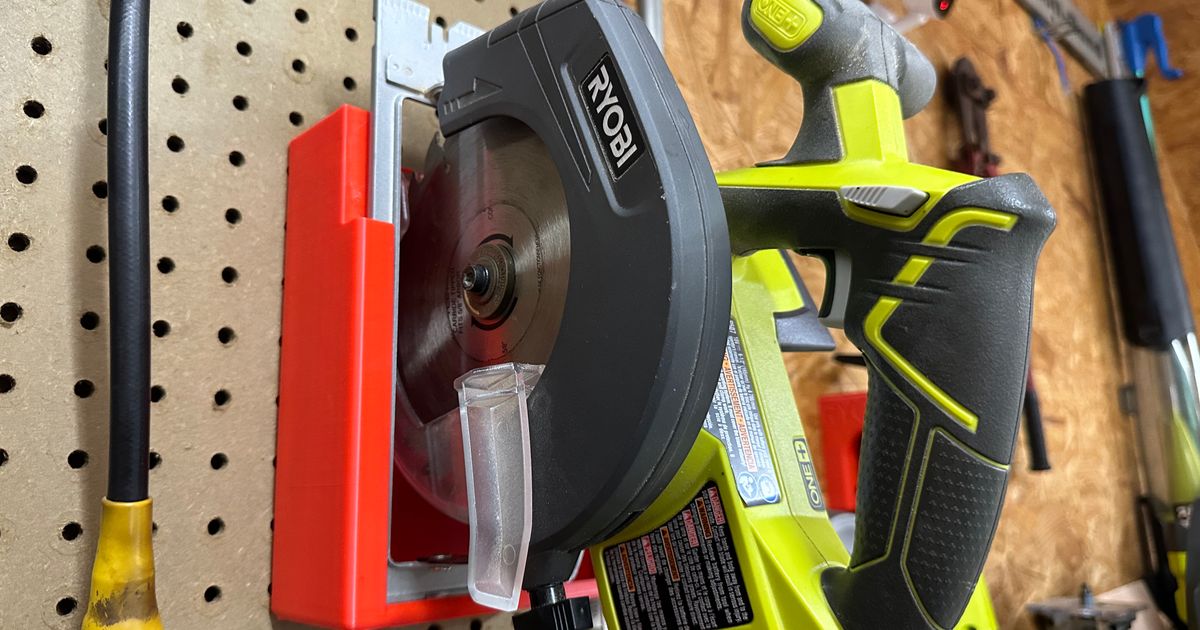 Ryobi Circular Saw Wall Mount by David Lane Download free STL model