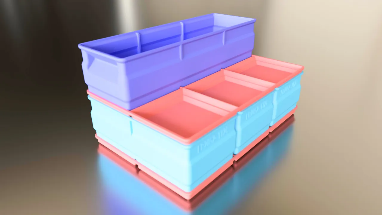 Stackable Storage Boxes Optimized for 3D Print by Lucky Resistor