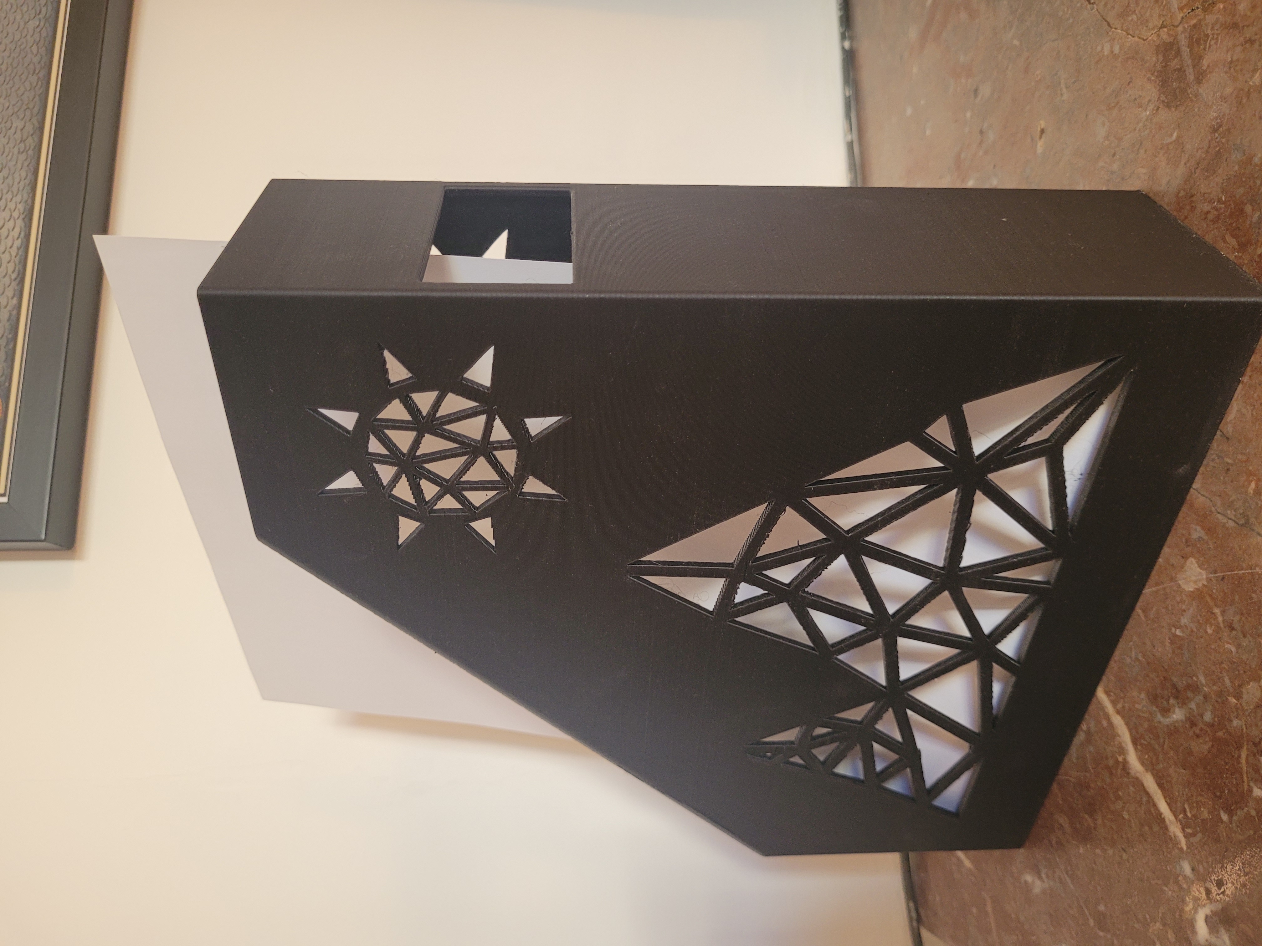 Standing File Organizer - Polygon Mountains and Sun