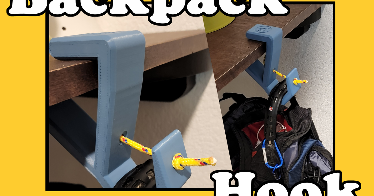 Backpack Hook by iqless Download free STL model