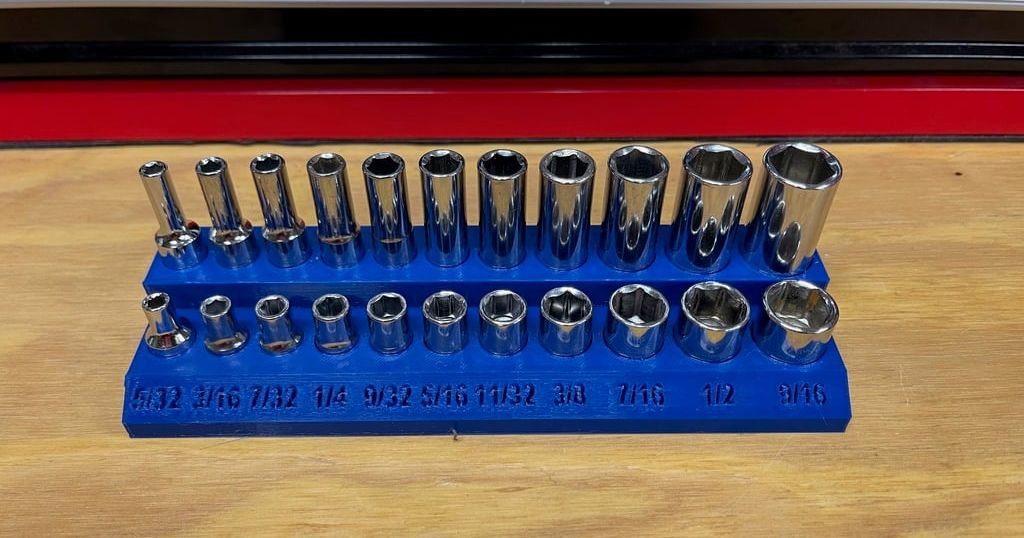 1/4" Drive SAE Socket Set Holder (5/32, 3/16, 7/32, 1/4, 9/32, 5/16, 11