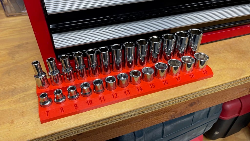 3/8" Drive Metric Socket Set Holder (7, 8, 9, 10, 11, 12, 13, 14, 15