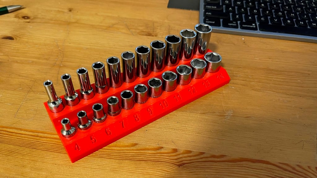 1/4" Drive Metric Socket Set Holders (4, 5, 6, 7, 8, 9, 10, 11, 12, 13