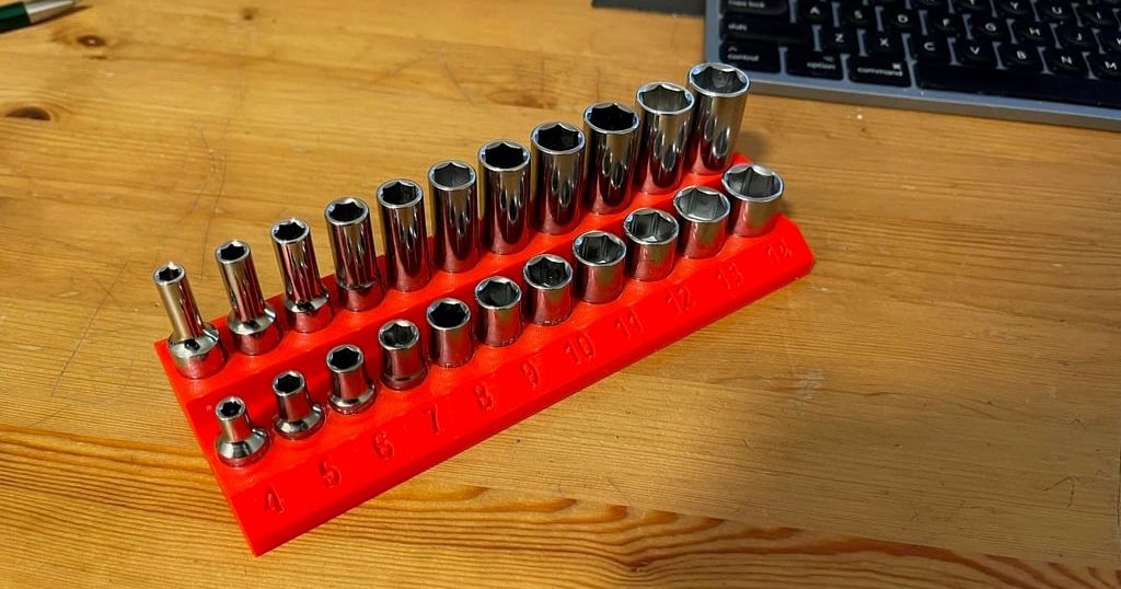 1/4" Drive Metric Socket Set Holders (4, 5, 6, 7, 8, 9, 10, 11, 12, 13