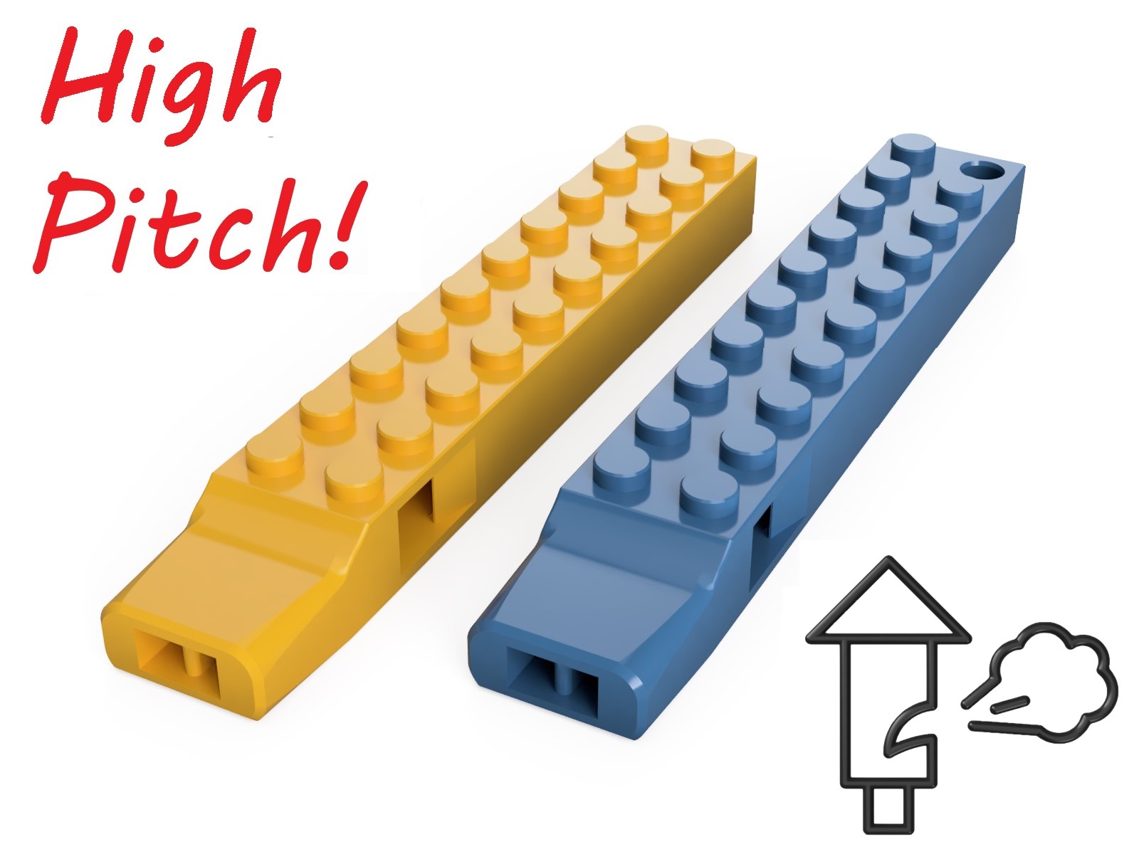 Steam Train Whistle (Building bricks compatible)