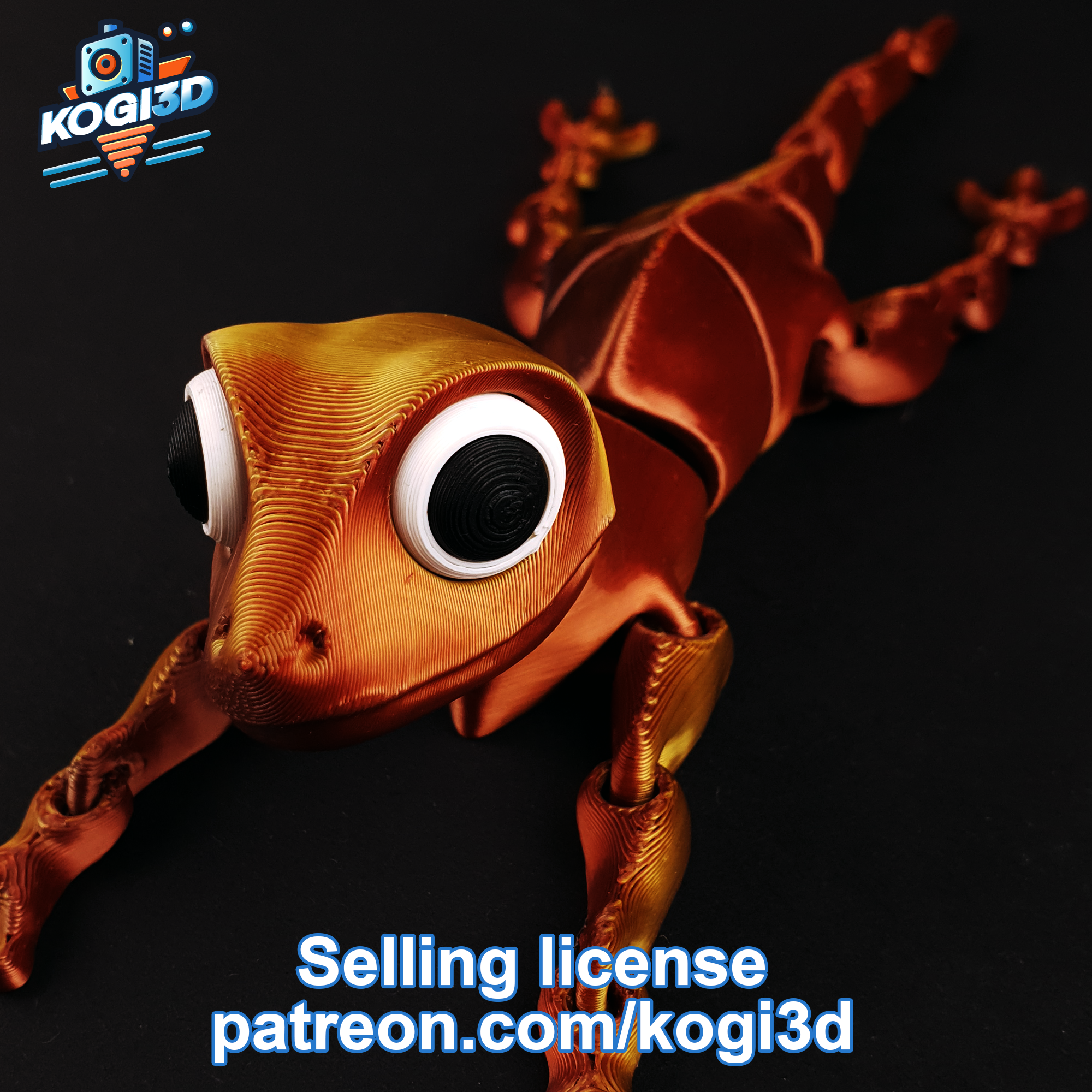 Miniatura 7 do modelo 3D Articulated Flexi Lizard Model