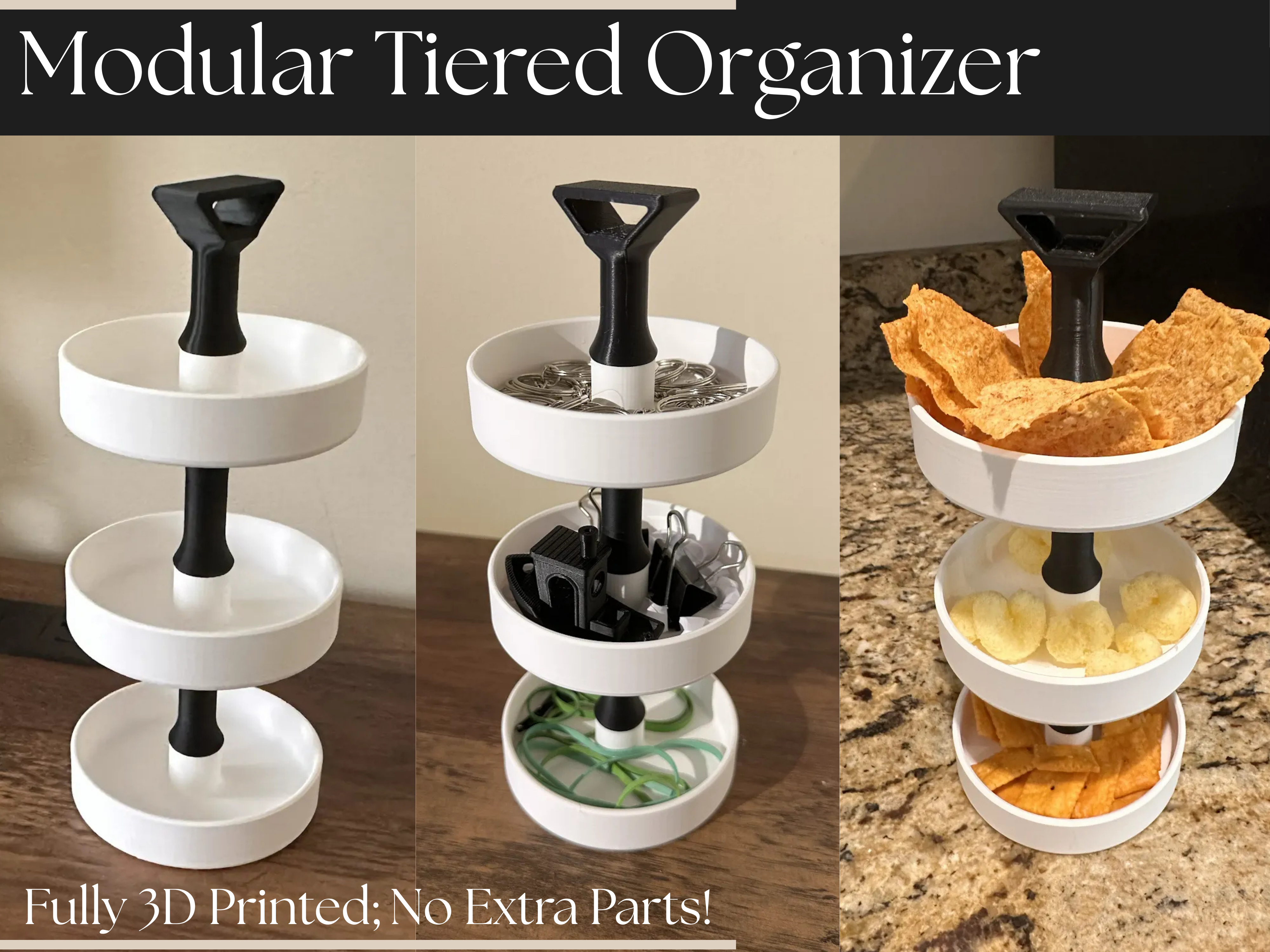 Modular Tiered Organizer | Multipurpose Stacked Organizer