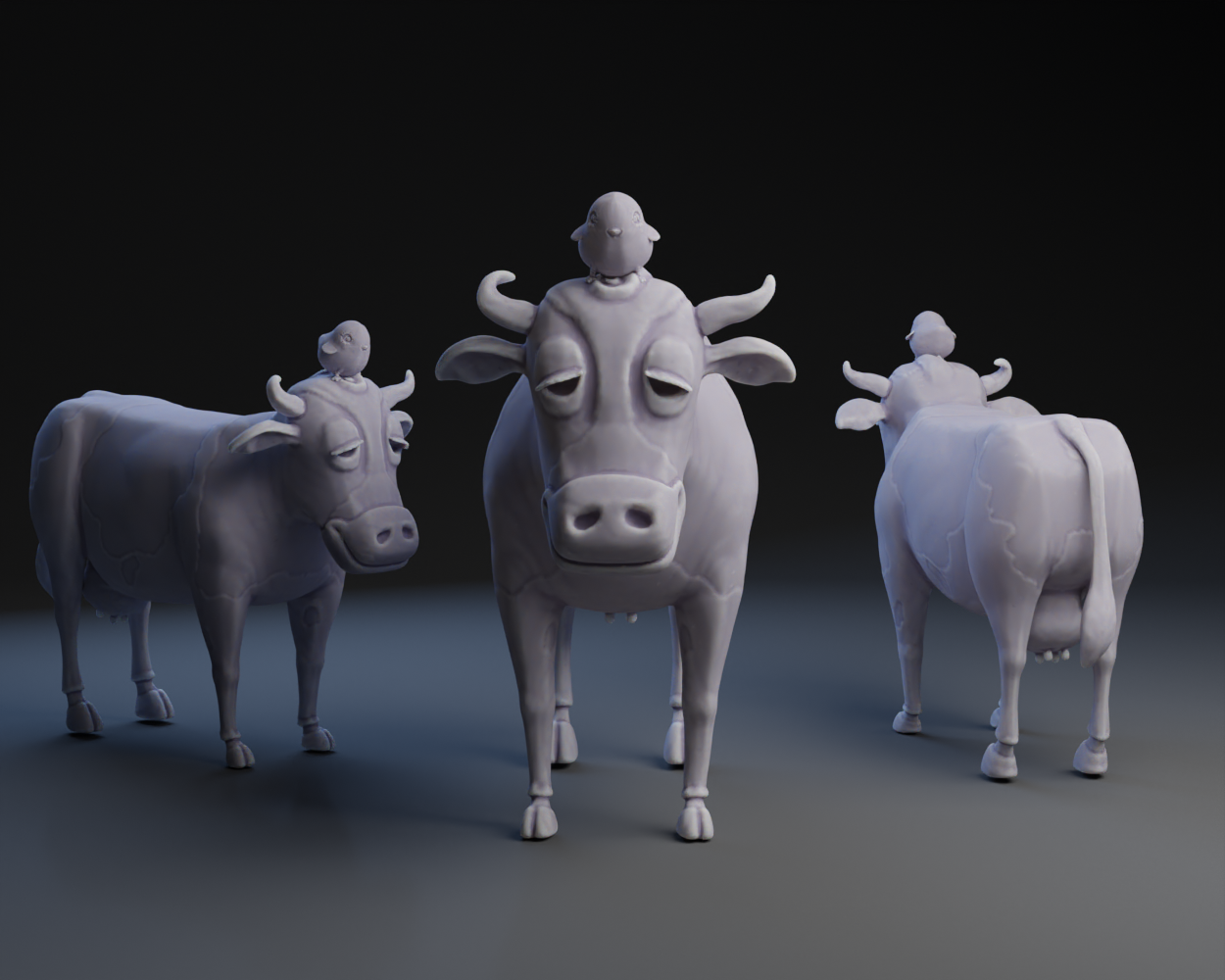 Cow and Baby Chick