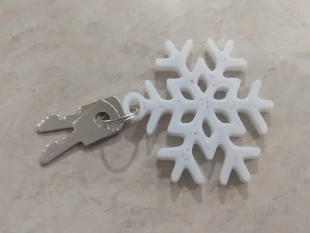 Snowflake Keychain