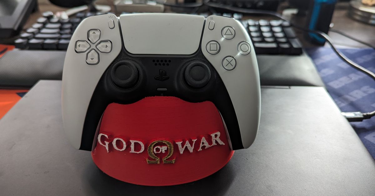 God of War PS5 Dualsense Controller Stand by Austin Wyss | Download ...