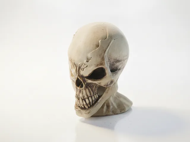 Half Skull Venom Sculpture 3D Printable