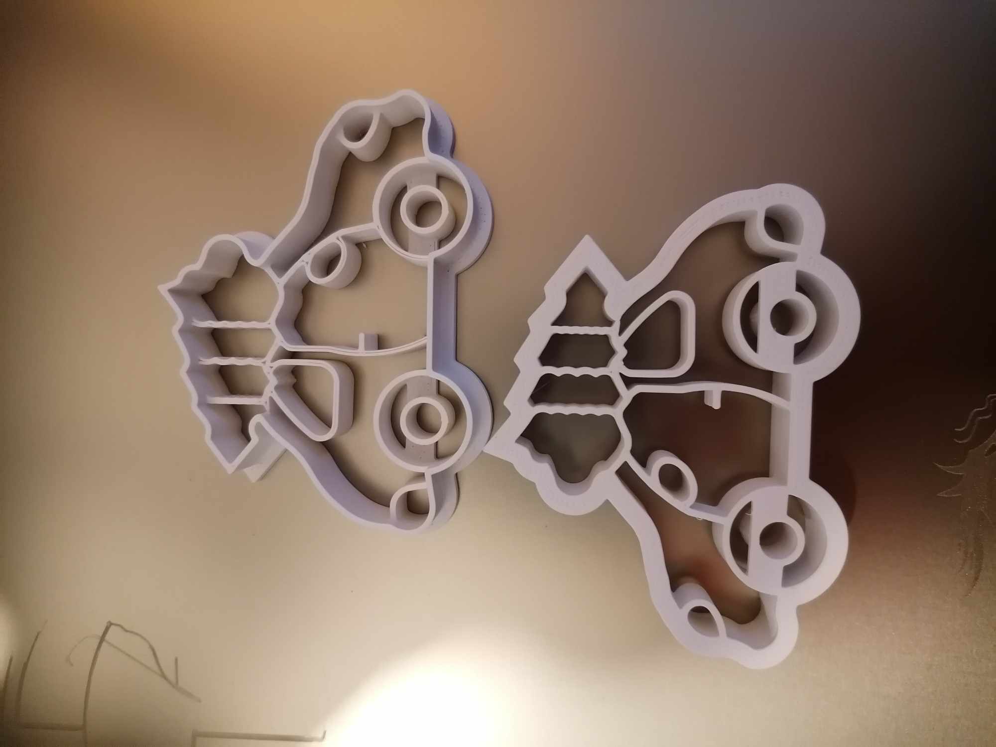 Cookie cutter car with christmas tree